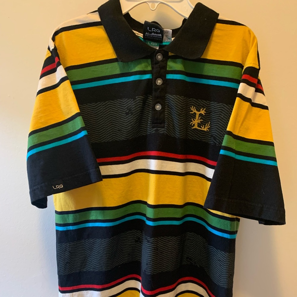 LRG Men’s Polo Size L Multicolor Lifted Research Group
